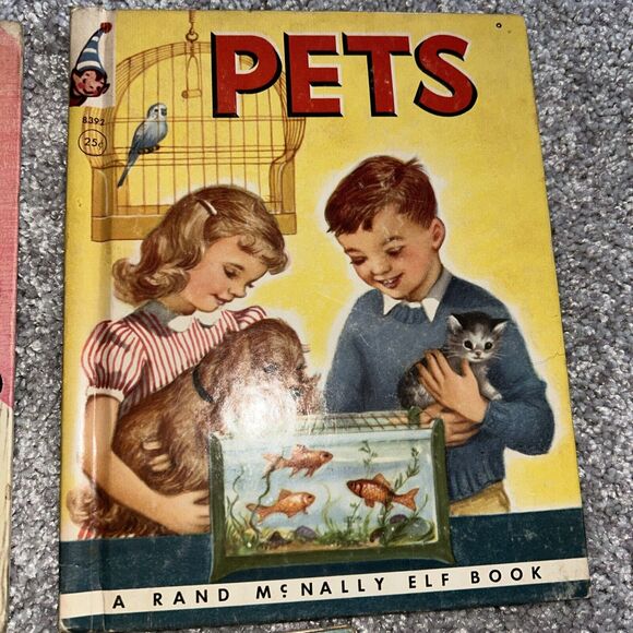 A Rand McNally Elf Books Growing up, The Five Busy Bear & Pets Vintage Kid Books - Picture 3 of 10